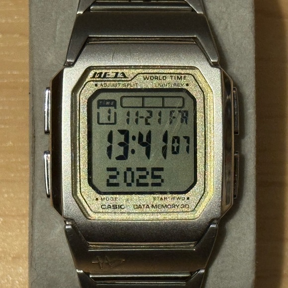 Casio ME-120 Meta Data Memory Vintage Meza 1828 Mod Men's Digital Watch ME120